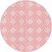 Square Machine Washable Transitional Pastel Red Pink Rug in a Living Room, wshpat3224rd