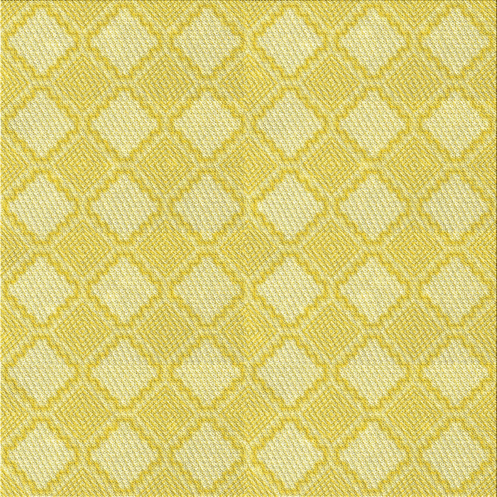 Round Patterned Golden Brown Yellow Rug, pat3224yw