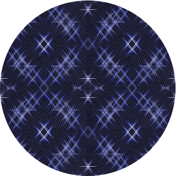 Square Patterned Deep Periwinkle Purple Rug, pat3225blu