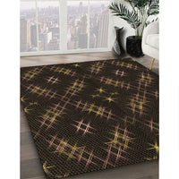 Patterned Black Rug, pat3225brn