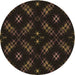 Square Patterned Black Rug, pat3225brn