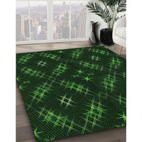 Patterned Green Rug, pat3225grn