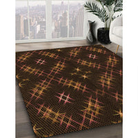 Patterned Saddle Brown Rug, pat3225org