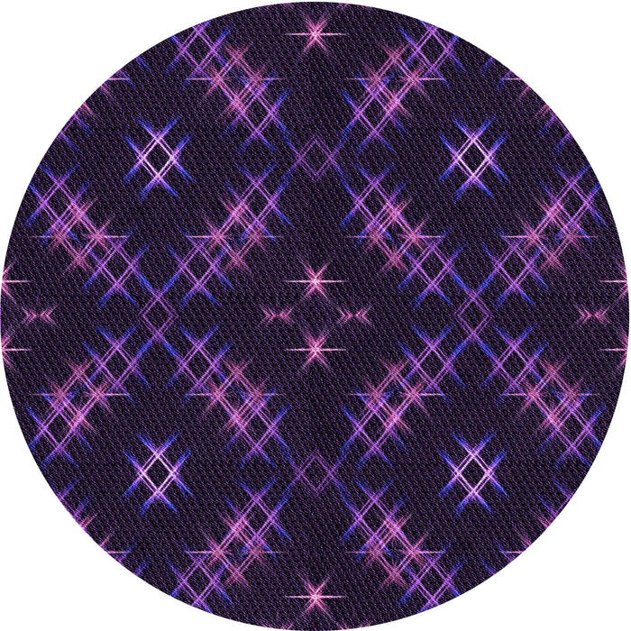 Square Patterned Deep Purple Rug, pat3225pur
