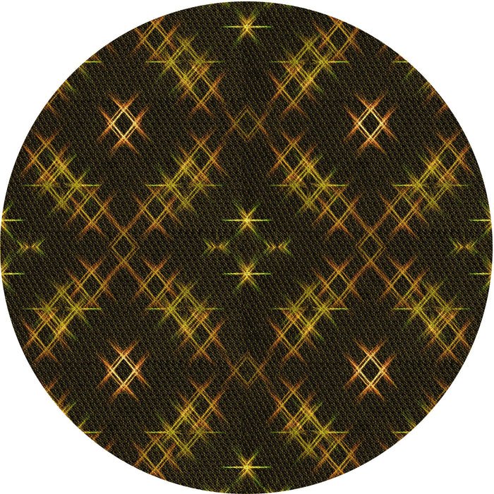 Square Patterned Black Rug, pat3225yw