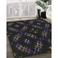 Patterned Black Novelty Rug, pat3225