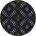 Sideview of Patterned Black Novelty Rug, pat3225