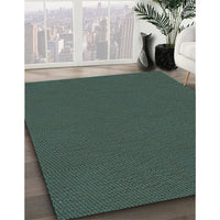 Patterned Dark Gray Black Rug, pat3226lblu