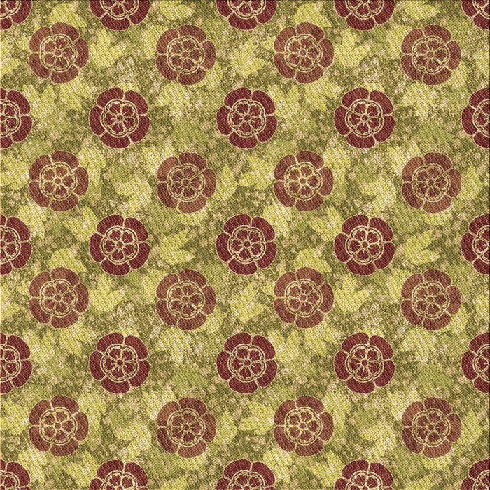 Round Machine Washable Transitional Mahogany Brown Rug, wshpat3227brn