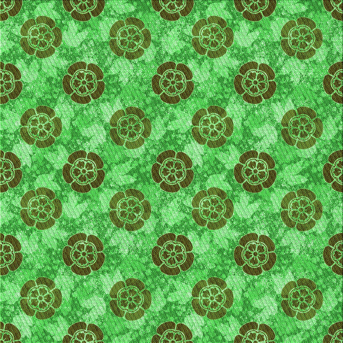 Round Machine Washable Transitional Dark Lime Green Rug, wshpat3227grn