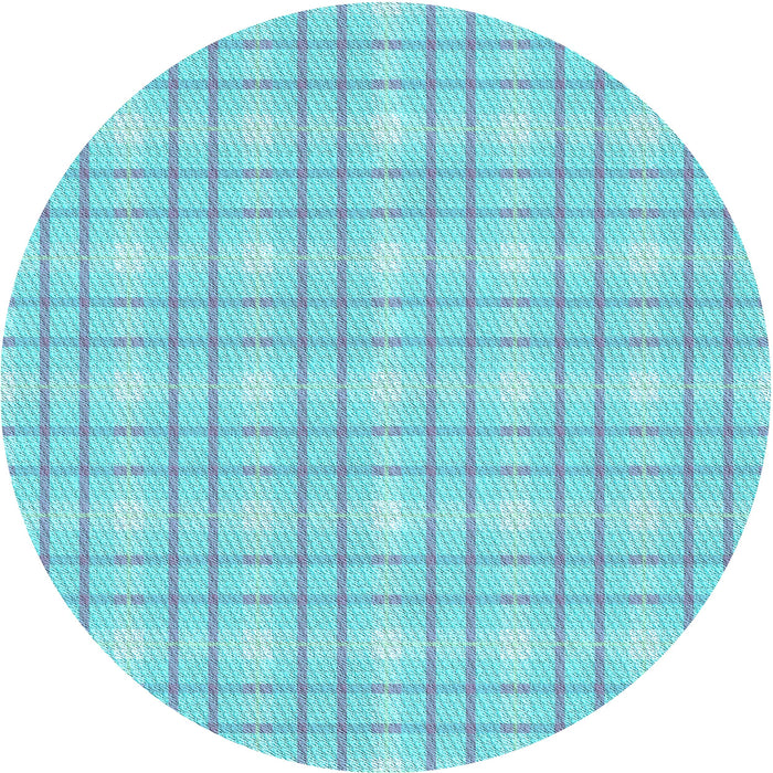 Square Patterned Blue Turquoise Green Rug, pat3228lblu