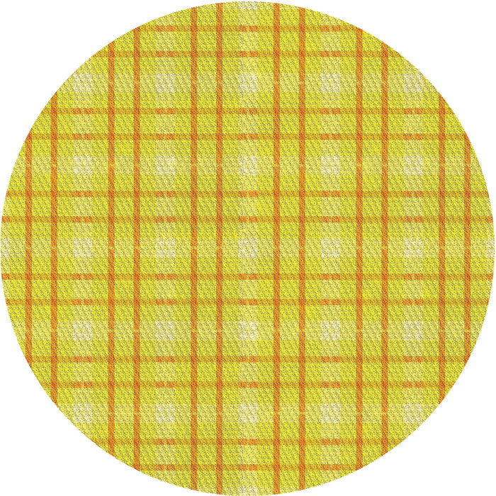 Square Machine Washable Transitional Yellow Rug in a Living Room, wshpat3228yw