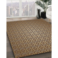 Patterned Camel Brown Novelty Rug, pat322
