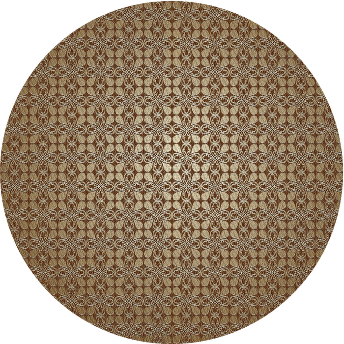 Square Machine Washable Transitional Camel Brown Rug, wshpat322