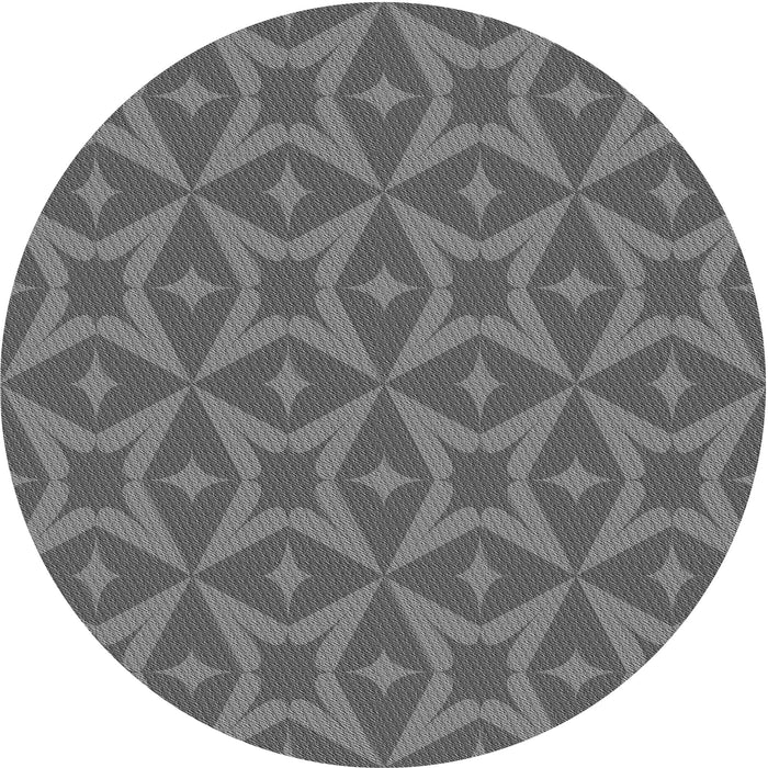 Square Patterned Gray Rug, pat3230gry