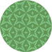 Square Patterned Dark Lime Green Rug, pat3230lblu