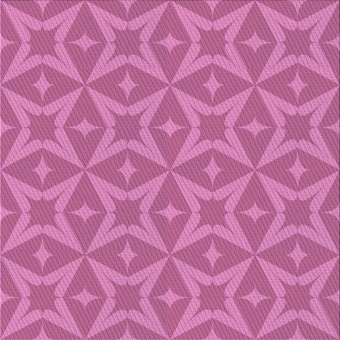 Round Patterned Magenta Pink Rug, pat3230pur