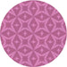 Square Machine Washable Transitional Magenta Pink Rug in a Living Room, wshpat3230pur