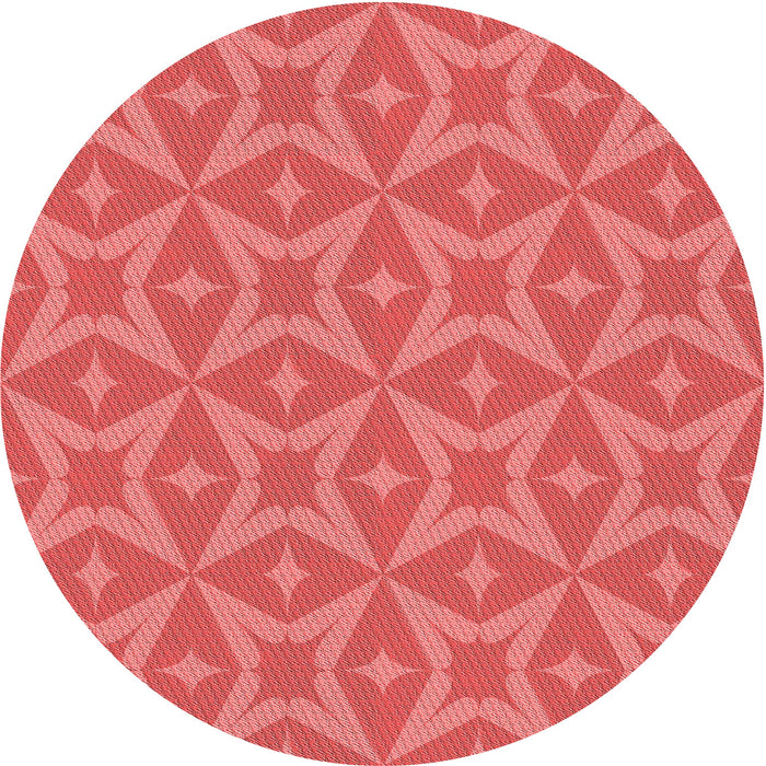 Square Patterned Red Rug, pat3230rd
