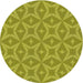 Sideview of Patterned Olive Green Novelty Rug, pat3230