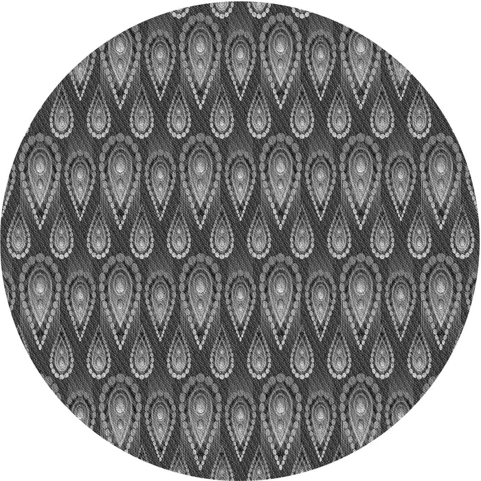 Square Machine Washable Transitional Dark Gray Black Rug in a Living Room, wshpat3231gry