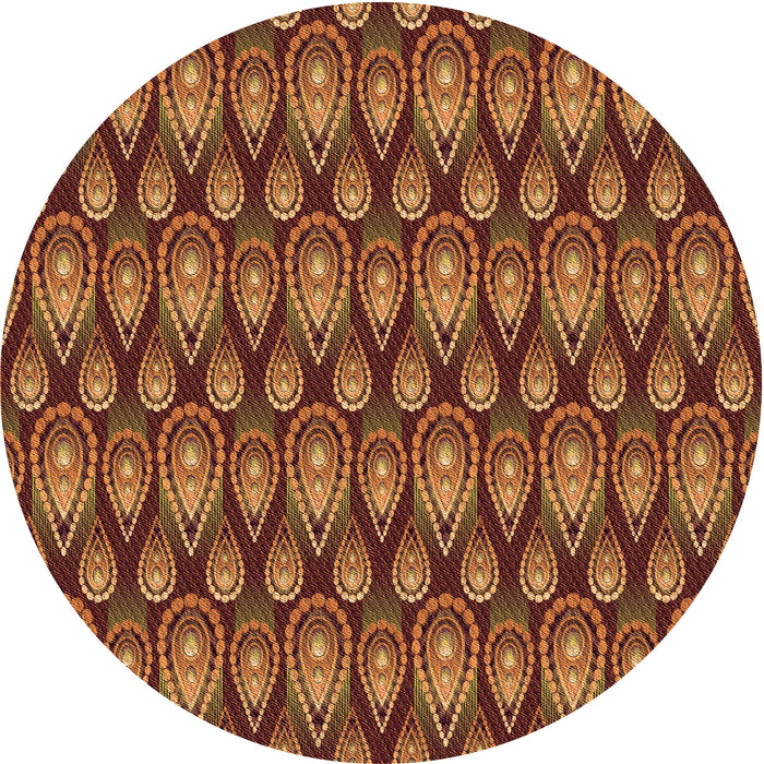 Square Patterned Orange Rug, pat3231org