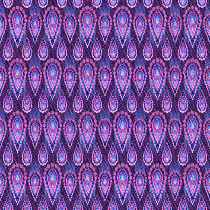 Round Patterned Bright Purple Rug, pat3231pur