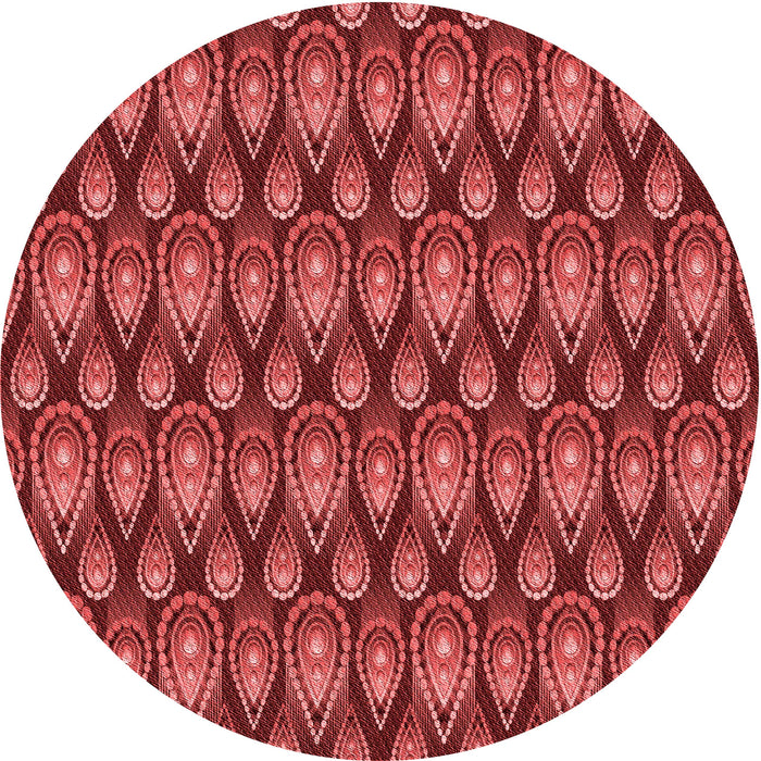 Square Patterned Red Rug, pat3231rd