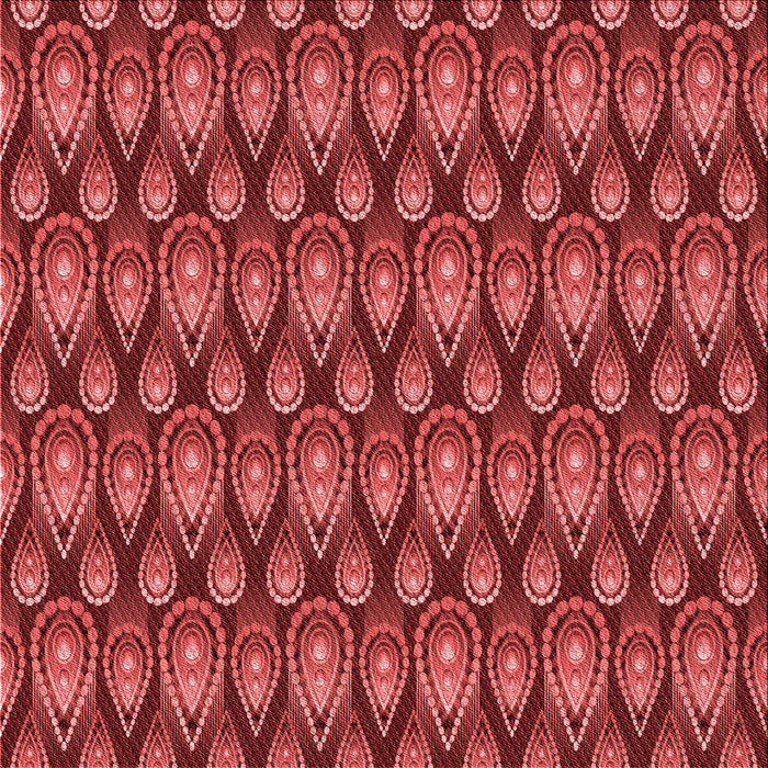 Round Patterned Red Rug, pat3231rd