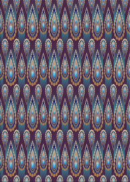 Patterned Dark Purple Modern Rug, pat3231