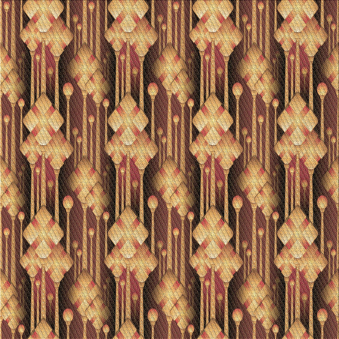 Round Machine Washable Transitional Red Brown Rug, wshpat3232brn