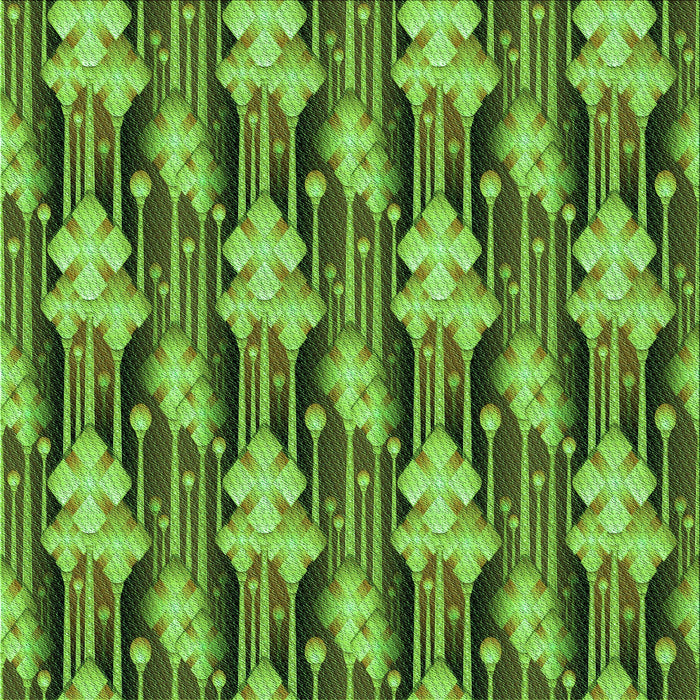 Round Machine Washable Transitional Green Rug, wshpat3232grn