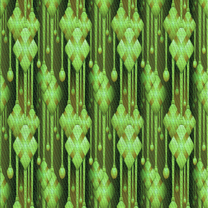 Machine Washable Transitional Green Rug, wshpat3232grn