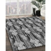 Machine Washable Transitional Dark Gray Rug in a Family Room, wshpat3232gry