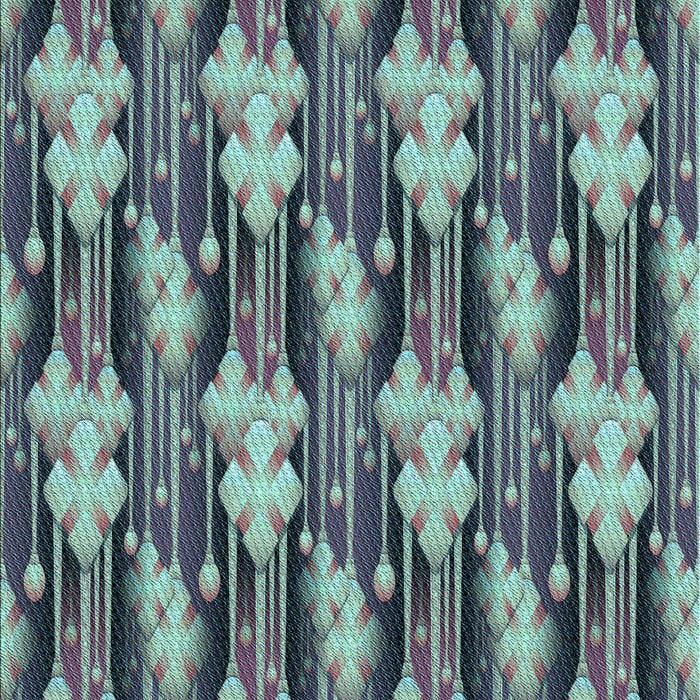 Machine Washable Transitional Blue Moss Green Rug, wshpat3232lblu