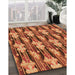 Machine Washable Transitional Orange Rug in a Family Room, wshpat3232org