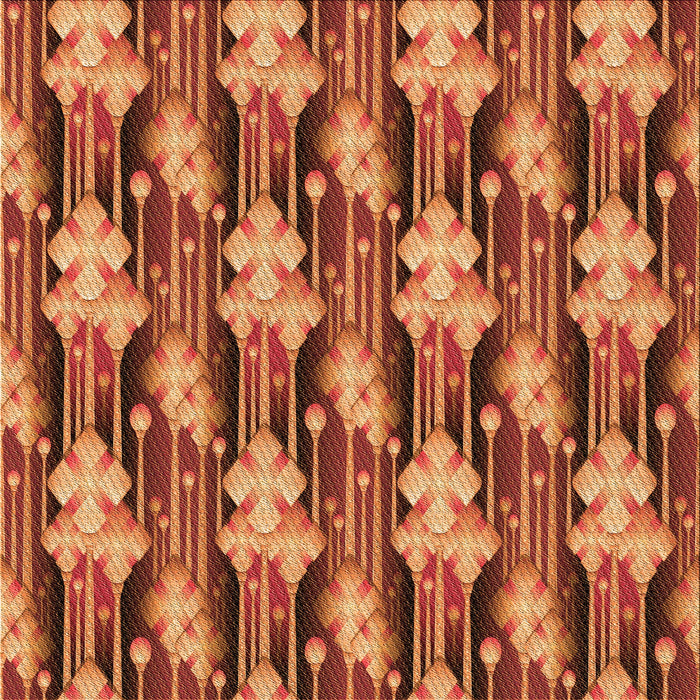 Round Machine Washable Transitional Orange Rug, wshpat3232org