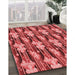 Machine Washable Transitional Red Rug in a Family Room, wshpat3232rd