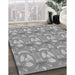 Patterned Cloud Gray Rug in Family Room, pat3233gry