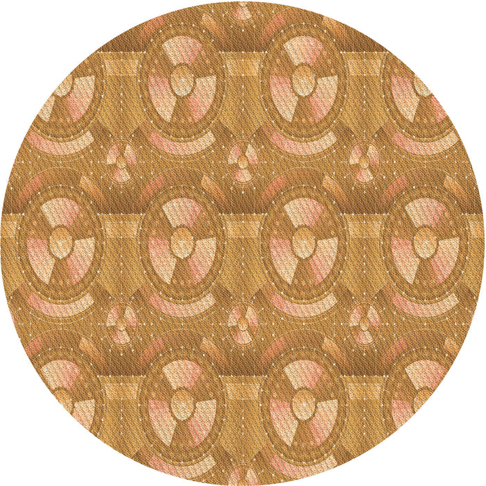 Square Machine Washable Transitional Orange Rug in a Living Room, wshpat3233org