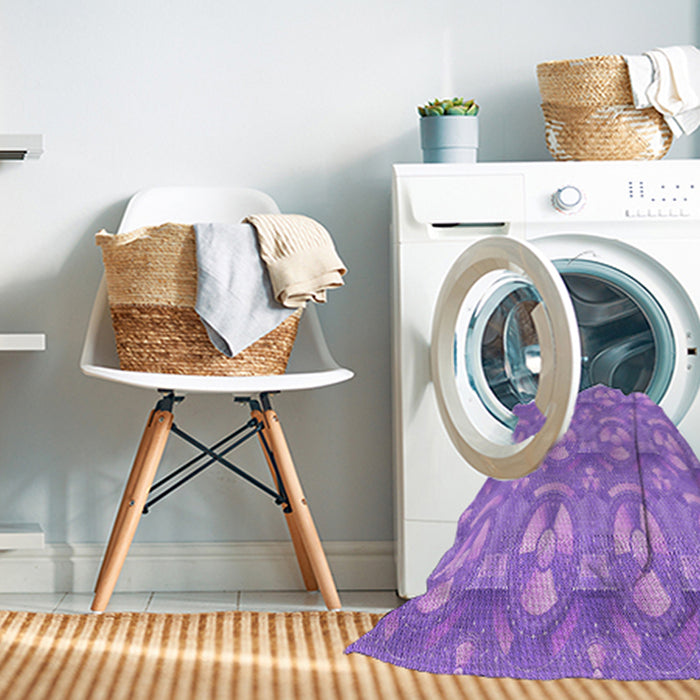 Machine Washable Transitional Violet Purple Rug in a Washing Machine, wshpat3233pur