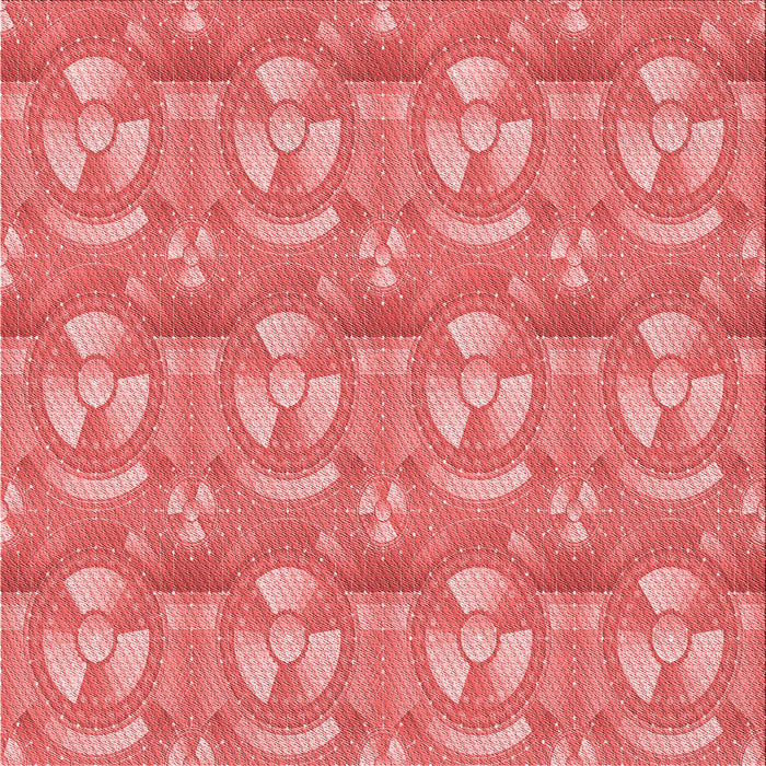 Round Patterned Ruby Red Rug, pat3233rd