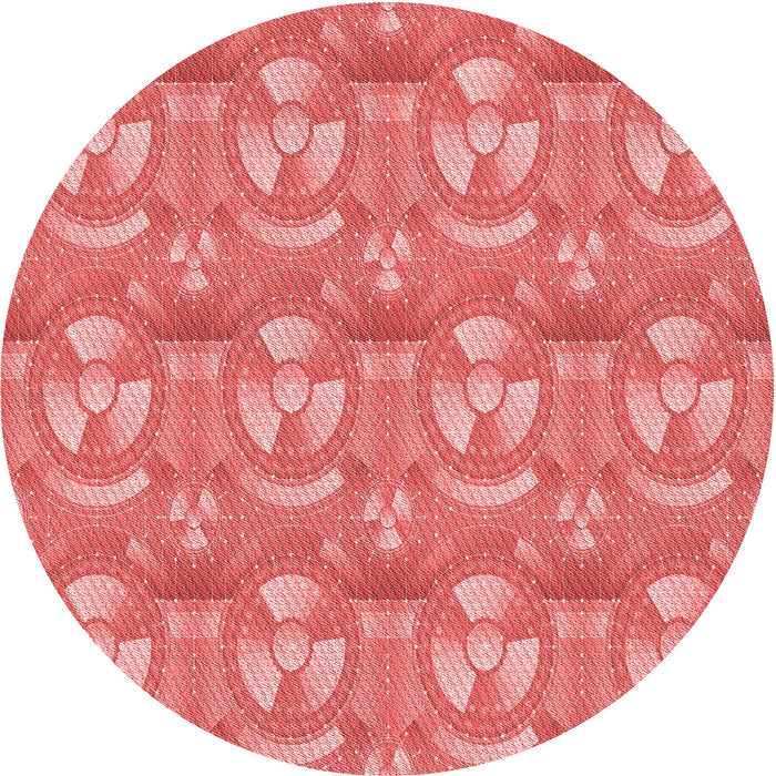 Square Patterned Ruby Red Rug, pat3233rd