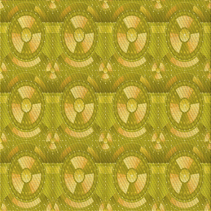 Round Patterned Dark Golden Brown Rug, pat3233yw