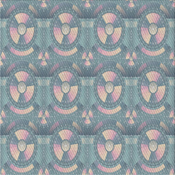 Square Patterned Marble Blue Novelty Rug, pat3233