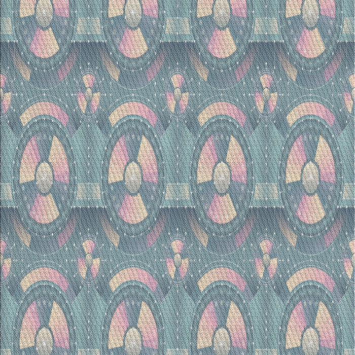 Patterned Marble Blue Novelty Rug, pat3233