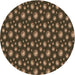 Square Patterned Milk Chocolate Brown Rug, pat3234brn