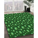 Machine Washable Transitional Deep Emerald Green Rug in a Family Room, wshpat3234grn