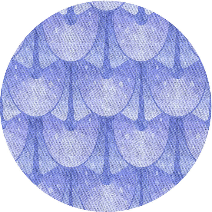 Square Machine Washable Transitional Light Slate Blue Rug in a Living Room, wshpat3235blu