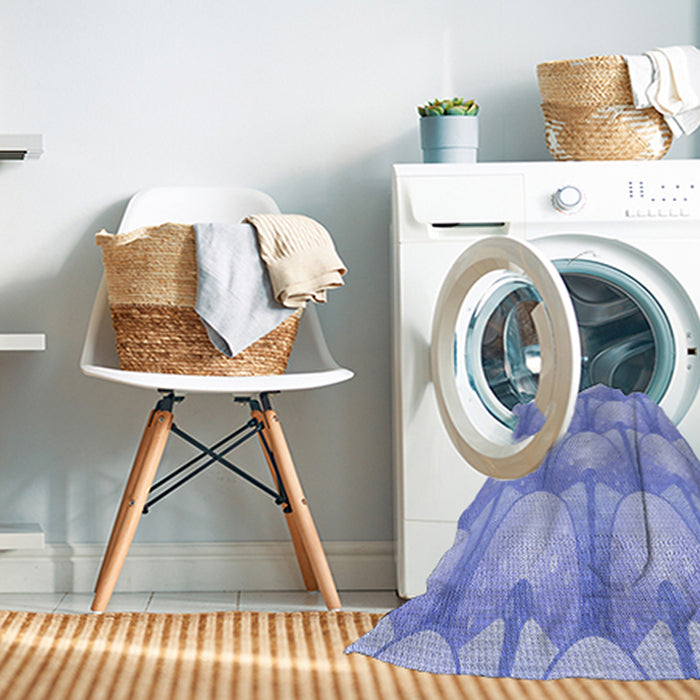 Machine Washable Transitional Light Slate Blue Rug in a Washing Machine, wshpat3235blu